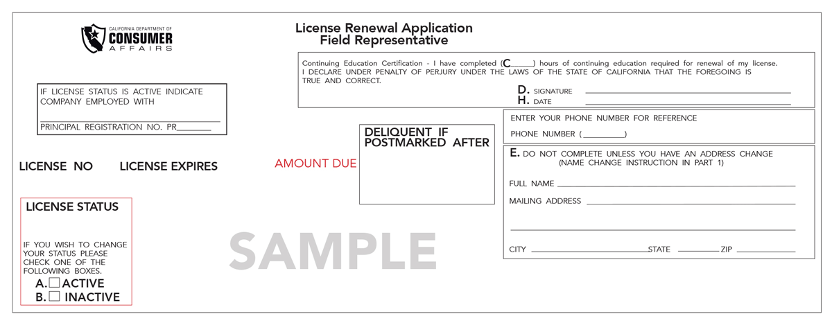 Image of the Renewal Form
